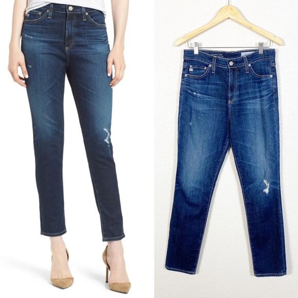 AG Adriano Goldschmied Womens The Sophia Ankle High Waisted Jeans Size 28 R - Picture 1 of 11